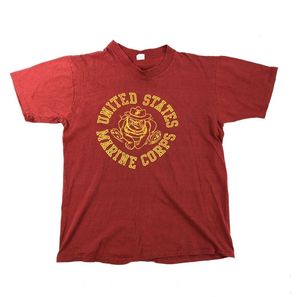 US MARINES T-shirt M VTG '80s Single Stitch